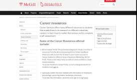 
							         Career resources | Desautels Faculty of Management - McGill University								  
							    