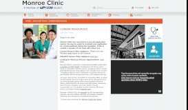 
							         Career Resources | Monroe Clinic								  
							    