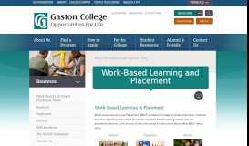 
							         Career Resources - Work-based Learning ... - Gaston College								  
							    