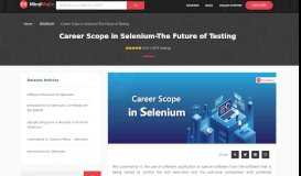 
							         Career Scope Of Selenium Testing In Future Archives - Mindmajix								  
							    