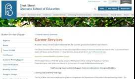 
							         Career Services - Bank Street Graduate School of Education								  
							    