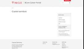 
							         Career services | BCom Career Portal - McGill University								  
							    