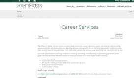 
							         Career Services | Huntington University, a Christian college of the ...								  
							    