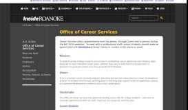
							         Career Services - Roanoke College								  
							    