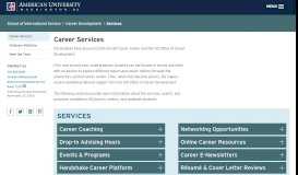 
							         Career Services | School of International Service | American University ...								  
							    