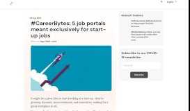 
							         #CareerBytes: 5 job portals meant exclusively for start-up jobs								  
							    