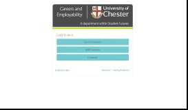 
							         CareerHub Login - University of Chester								  
							    
