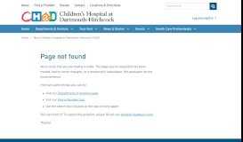 
							         Careers | About | Children's Hospital at Dartmouth-Hitchcock (CHaD)								  
							    