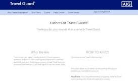 
							         Careers - AIG Travel Guard - Travel Insurance								  
							    