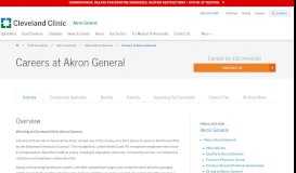 
							         Careers at Akron General | Cleveland Clinic								  
							    