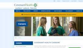 
							         Careers at Covenant Health System | Healthcare in Lubbock, Texas								  
							    