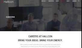 
							         Careers at Hallcon | Bring Your Ideas - Bring Your Energy								  
							    