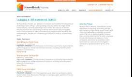
							         Careers at HavenBrook Homes - HavenBrook Homes								  
							    