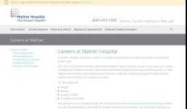 
							         Careers at Mather - Mather Hospital								  
							    