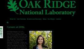 
							         Careers at ORNL | ORNL - Oak Ridge National Laboratory								  
							    
