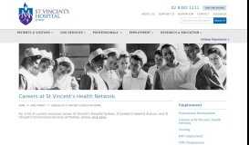 
							         Careers at St Vincent's Health Network - St Vincent's Hospital Sydney								  
							    