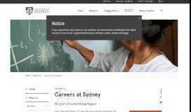 
							         Careers at Sydney - The University of Sydney								  
							    