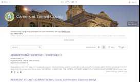
							         Careers at Tarrant County - Government Jobs								  
							    