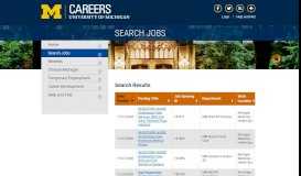 
							         Careers at the U - Search Jobs | UM Careers - University of Michigan								  
							    