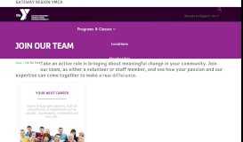 
							         Careers at the Y | Gateway Region YMCA								  
							    