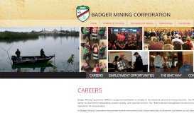 
							         Careers - Badger Mining Corporation								  
							    