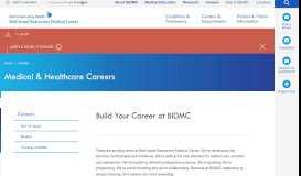 
							         Careers | BIDMC of Boston - Beth Israel Deaconess Medical Center								  
							    