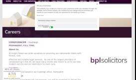 
							         Careers - bpl solicitors - property conveyancing								  
							    