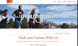 
							         Careers Center | Welcome - Leprino Foods								  
							    