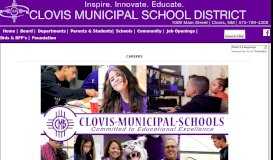 
							         Careers - Clovis Municipal Schools - Clovis Municipal School District								  
							    