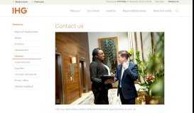 
							         Careers - Contact us - InterContinental Hotels Group PLC								  
							    