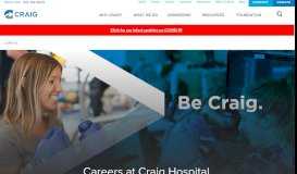 
							         Careers - Craig Hospital								  
							    