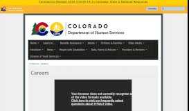 
							         Careers | Department of Human Services - Colorado.gov								  
							    