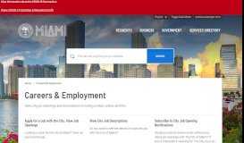 
							         Careers & Employment - Miami								  
							    