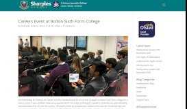 
							         Careers Event at Bolton Sixth Form College | Sharples School								  
							    