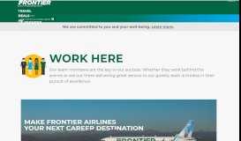 
							         Careers | Frontier Airlines								  
							    