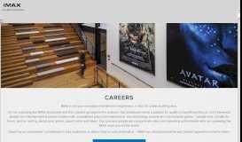 
							         Careers | IMAX								  
							    