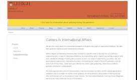 
							         Careers in International Affairs | International Relations								  
							    