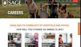 
							         Careers in the Bay Area, CA | SAGE Veterinary Centers								  
							    