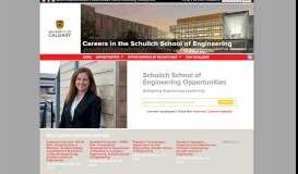 
							         Careers in the Schulich School of Engineering - University of Calgary								  
							    