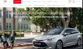 
							         Careers in Toyota Motor Europe (Belgium)								  
							    