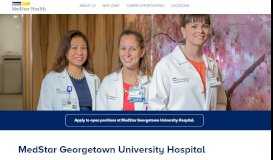 
							         Careers - MedStar Georgetown University Hospital								  
							    