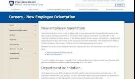 
							         Careers – New Employee Orientation - Penn State Health Milton S ...								  
							    
