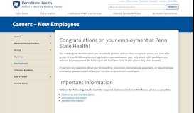 
							         Careers – New Employees - Penn State Health Milton S. Hershey ...								  
							    