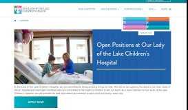 
							         Careers - OLOL Children's Hospital								  
							    