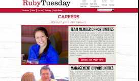 
							         Careers - Ruby Tuesday								  
							    