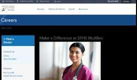 
							         Careers | South Texas Health System McAllen								  
							    