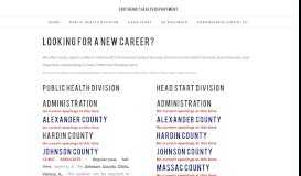 
							         Careers - Southern Seven Health Department & Head Start								  
							    