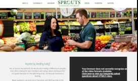 
							         CAREERS - Sprouts Corporate - Natural & Organic Grocery Store								  
							    
