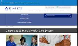 
							         Careers - St. Mary's Hospital and Health Care System								  
							    