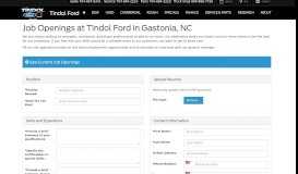 
							         Careers - Tindol Ford								  
							    